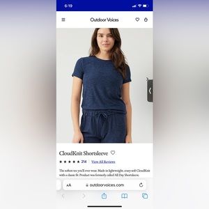 Outdoor voices cloudknit short sleeve